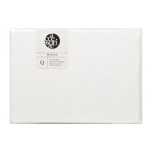 White Waffle All Seasons Quilt Cover Set