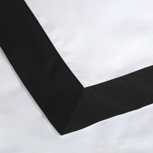 White & Black Tailored Deluxe Cotton Quilt Cover Set