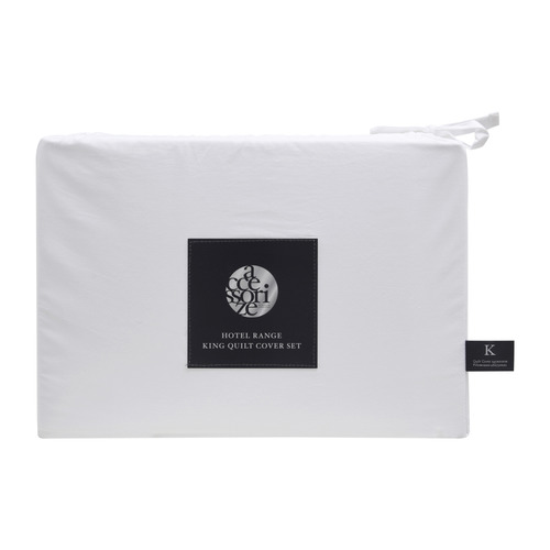 White & Black Tailored Deluxe Cotton Quilt Cover Set