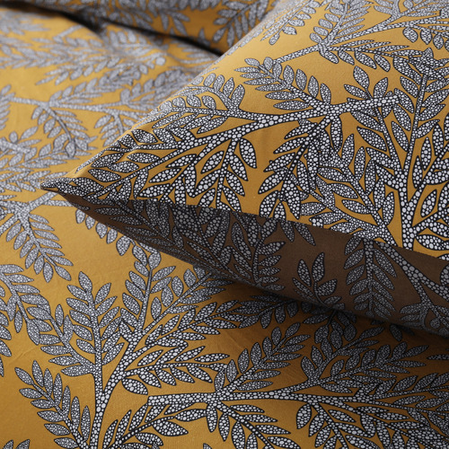 Clove Washed Cotton Printed Quilt Cover Set
