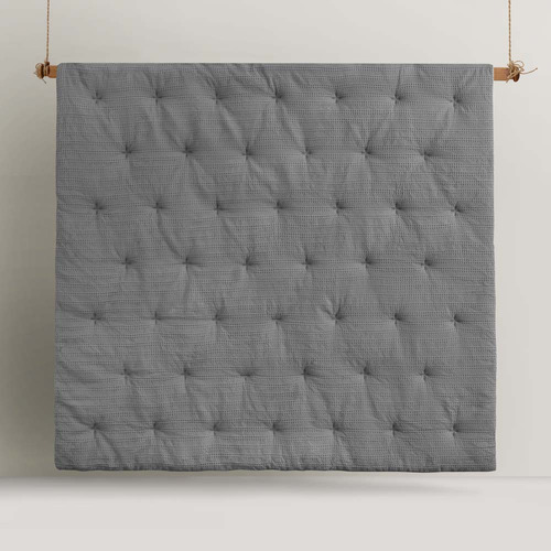 Dark Grey Soho Waffle Comforter Set