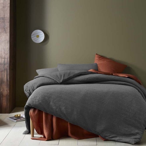 Dark-Grey-Soho-Waffle-Quilt-Cover-Set