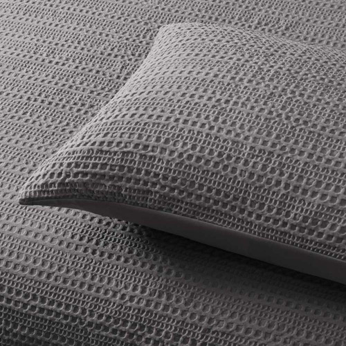 Dark-Grey-Soho-Waffle-Quilt-Cover-Set