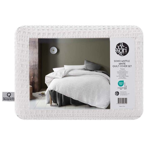 White-Soho-Waffle-Quilt-Cover-Set