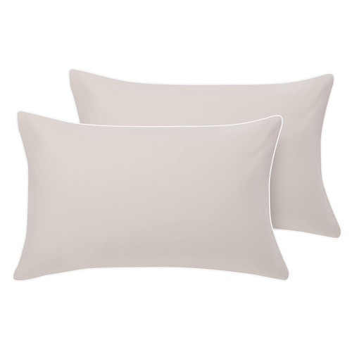 Hotel Deluxe Piped Cotton Standard Pillowcases
