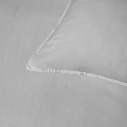 Grey Double Stitch Bamboo & Cotton Quilt Cover Set