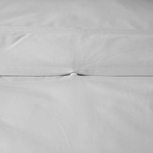 Grey Double Stitch Bamboo & Cotton Quilt Cover Set