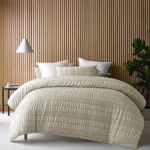 Natural Seersucker Quilt Cover Set