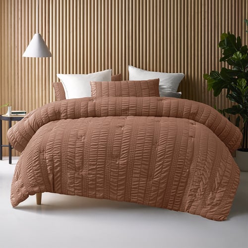 seersucker tobacco Tobacco Seersucker Comforter Set