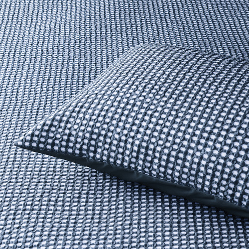 Navy Waffle Hokey Pokey Quilt Cover Set