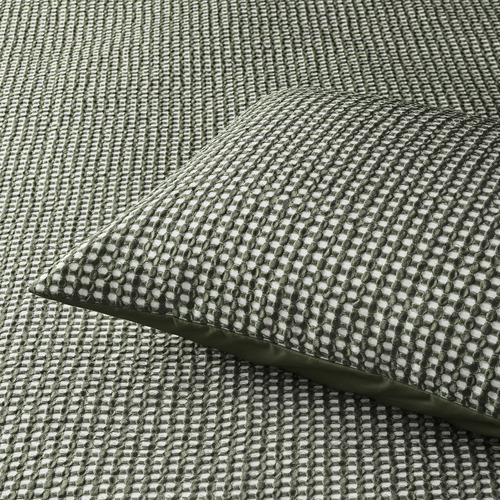 Green Waffle Hokey Pokey Quilt Cover Set