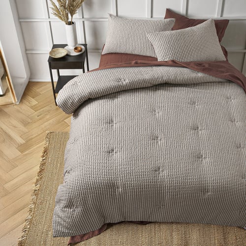Natural Waffle Hokey Pokey Comforter Set