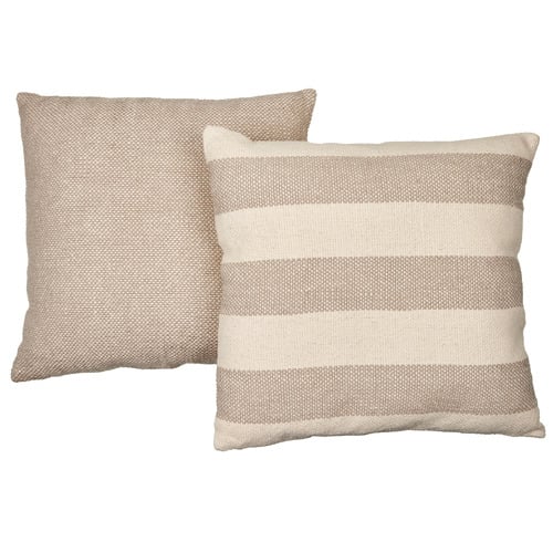 2 Piece Basket Weave & Hickory Cushion Set