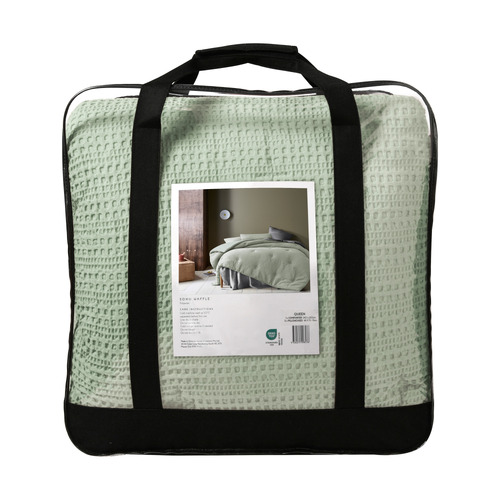Sage Soho Waffle Comforter Set