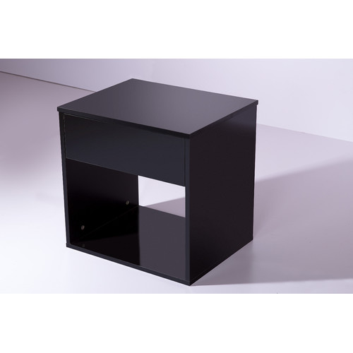 Emma's Design Black Basic Bedside Table & Reviews Temple & ster
