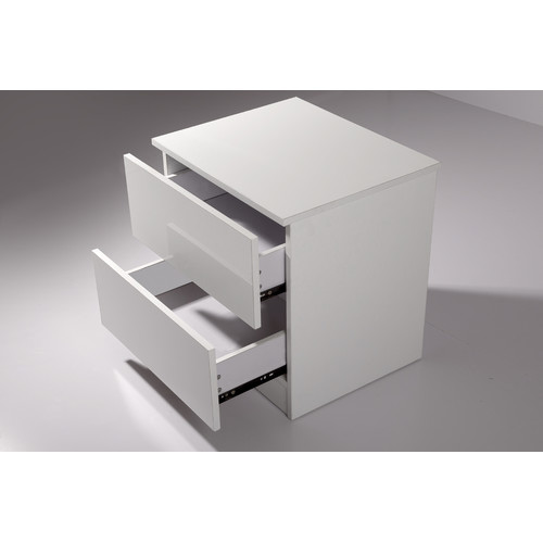 White Jupiter Bedside Table Temple & ster