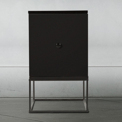 Black Steel Bedside Table | Temple & Webster