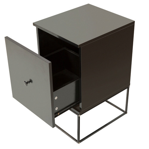 Black Steel Bedside Table Temple & ster