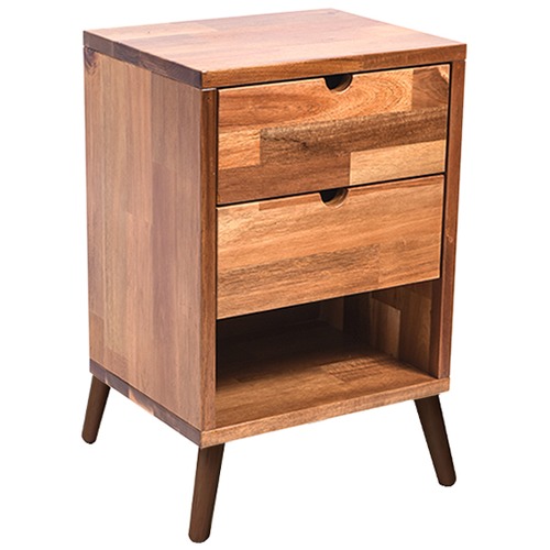 Brooklyn Home Acacia Wood Ashton Bedside Table & Reviews Temple & Webster