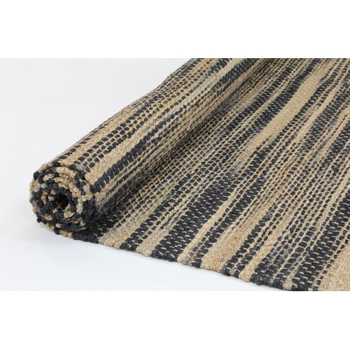 Grey Malmo Stripy Jute Rug