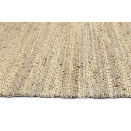 Lifestyle Floors Beige Malmo Stripy Jute Rug | Temple & Webster