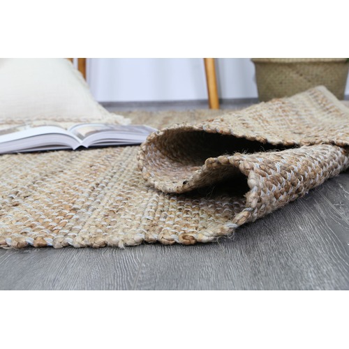 Blue Taj Basket Weave Jute Rug