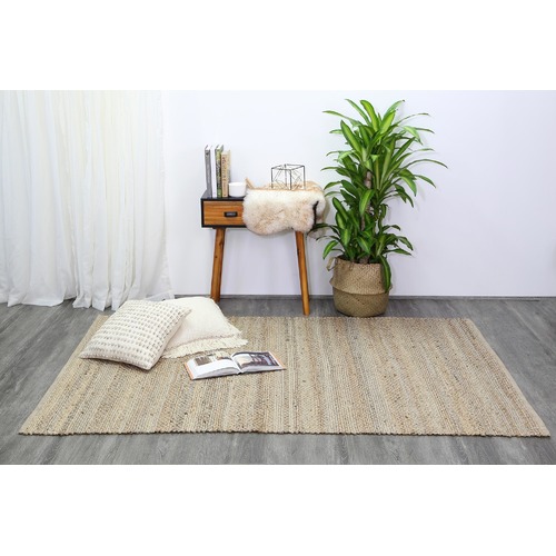 Grey Taj Basket Weave Jute Rug