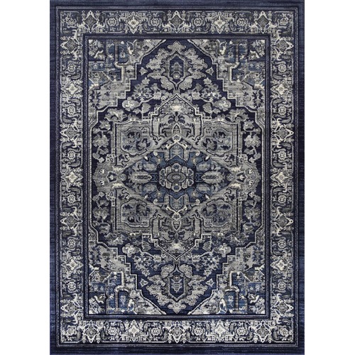 Lifestyle Floors Navy Arya MachineWoven Rug Temple & ster