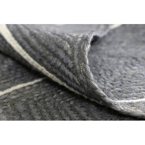 Lifestyle Floors Grey Artisan Diamond Weave Jute Rug Temple & ster