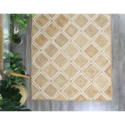 Natural  Parquetry Weave Artisan Contemporary Rug
