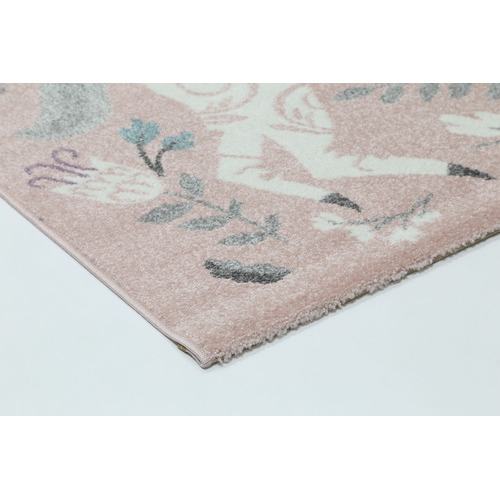 Pink Happy Kids Unicorn Rug