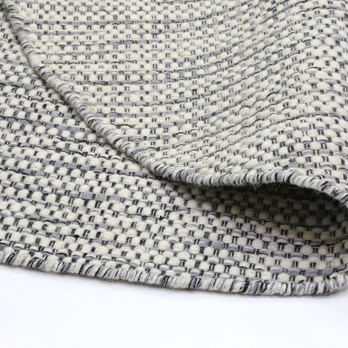 Grey North Hand Woven Wool Round Rug