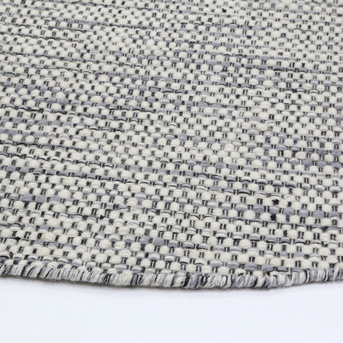 Grey North Hand Woven Wool Round Rug