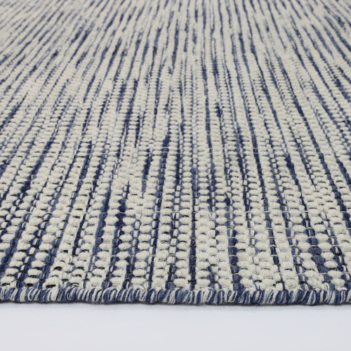 Navy North Hand Woven Wool Rug