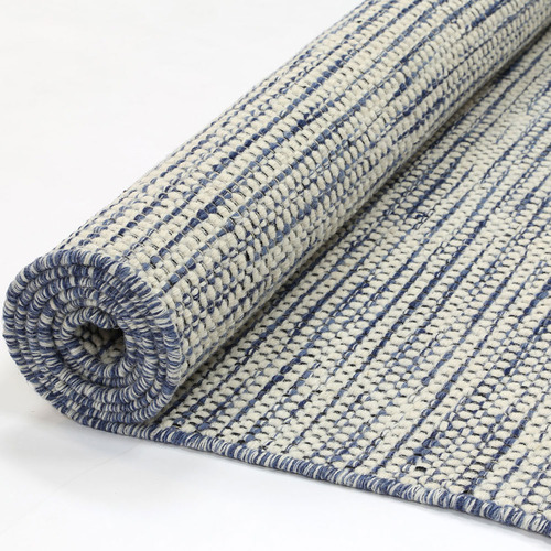 Navy North Hand Woven Wool Rug