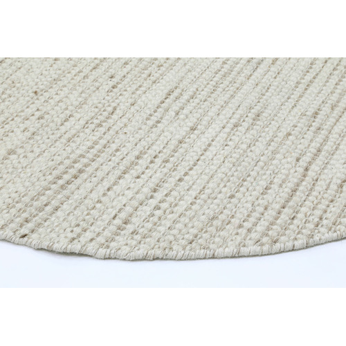 Ivory North Hand Woven Wool Blend Round Rug