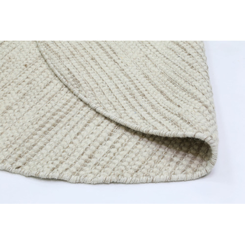 Ivory North Hand Woven Wool Blend Round Rug