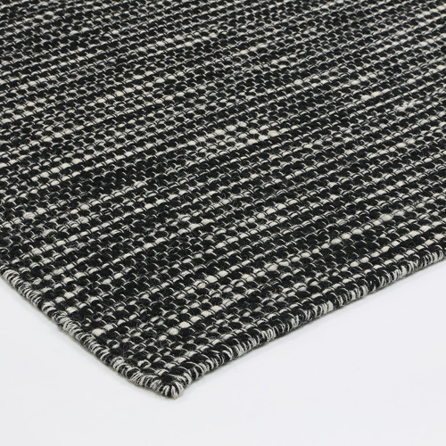 Black & White Skandi Reversible Wool-Blend Rug
