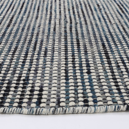 Teal Skandi Reversible Wool-Blend Rug