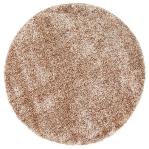 Camel Eden Soft Shag Round Rug