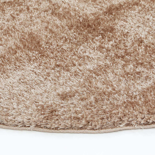 Camel Eden Soft Shag Round Rug