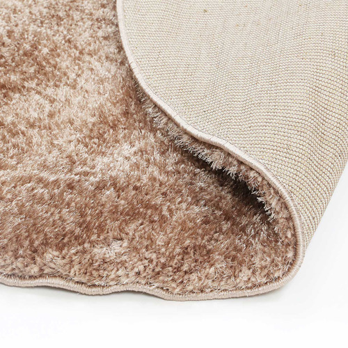 Camel Eden Soft Shag Round Rug