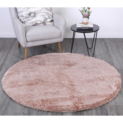 Camel Eden Soft Shag Round Rug