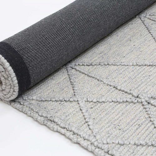 Lifestyle Floors Grey AfricanInspired Flat Weave WoolBlend Rug