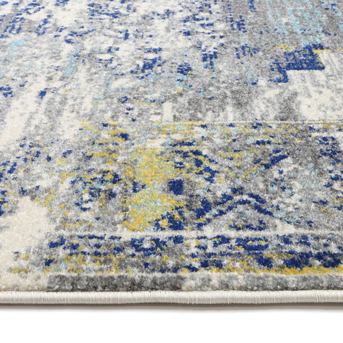Blue Green Delicate Distressed Rug