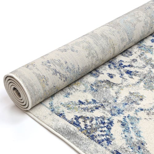 Blue Green Delicate Contemporary Rug