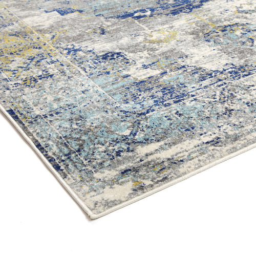 Blue Green Delicate Distressed Rug