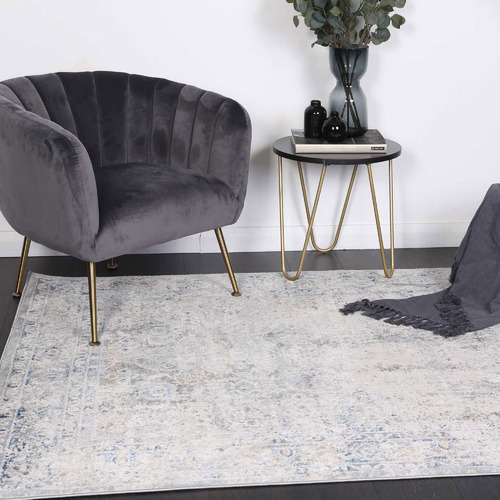 Lifestyle Floors Grey & Navy Expressions Contemporary Rug Temple