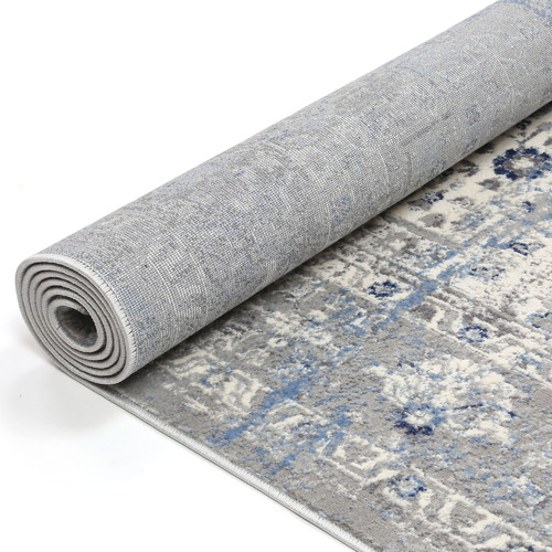 Lifestyle Floors Grey & Navy Blue Vintage-Style Expressions Oriental ...