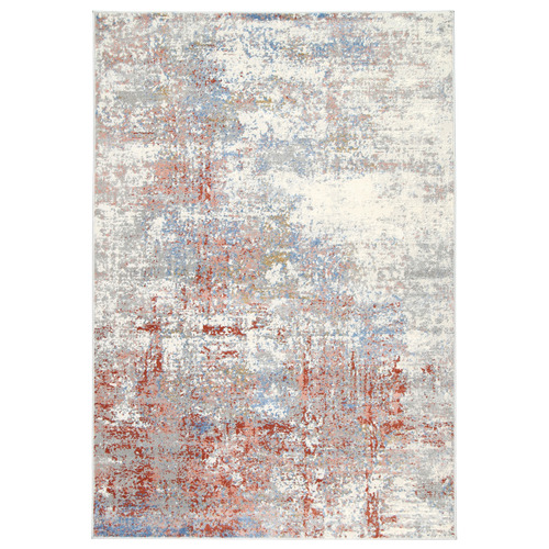 Grey & Red Expressions Modern Rug
